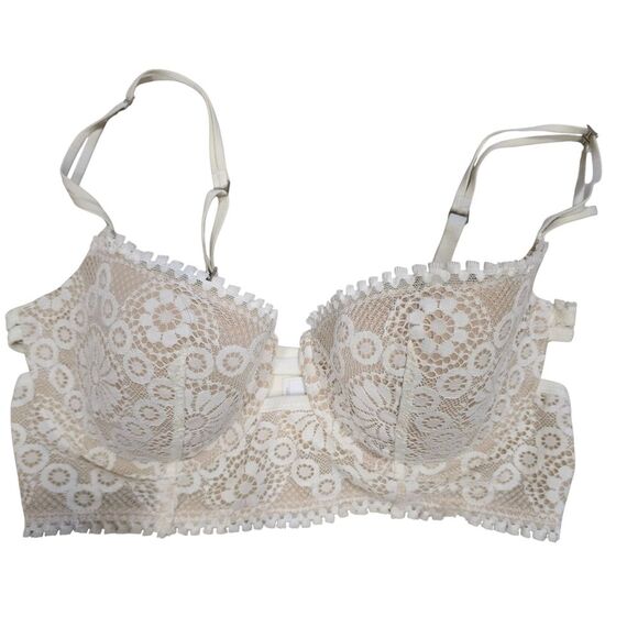 Aerie Cream Lace Bra Size 34C - Picture 1 of 6